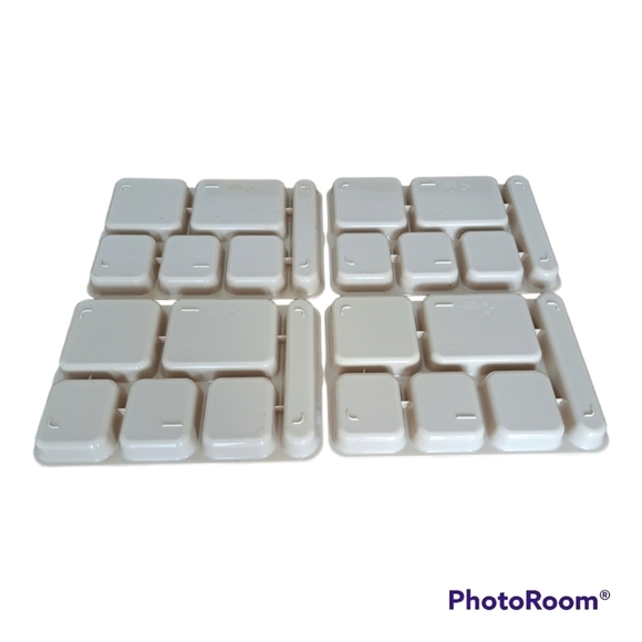 Set of 4 vintage school lunch tray cambro 10146DCW Huntington beach Made… - Picture 10 of 16